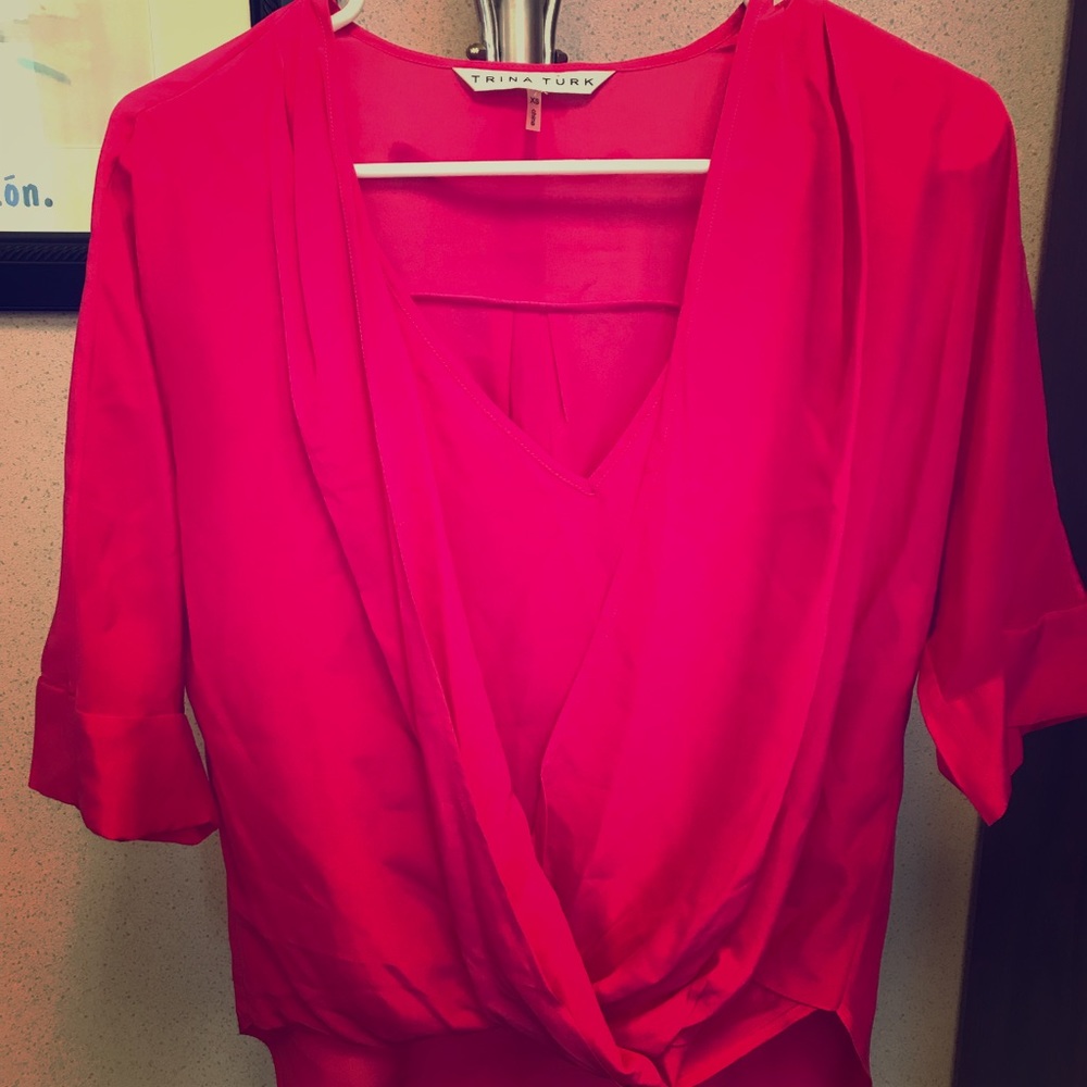 Trina Turks Silk Blouse size xs